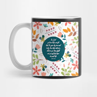 For God so loved the world, John 3:16, Scripture Quote Mug